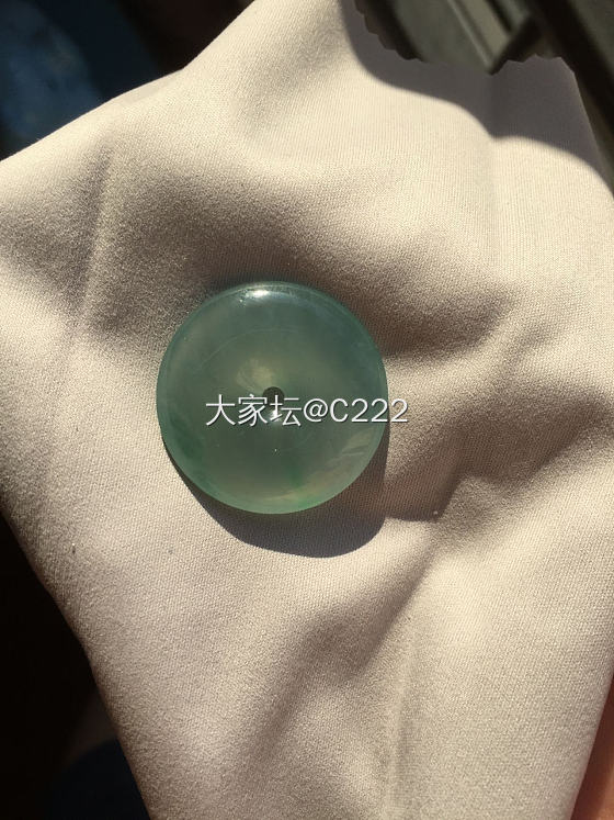 2号平安扣到了，还个图_翡翠福利社平安扣