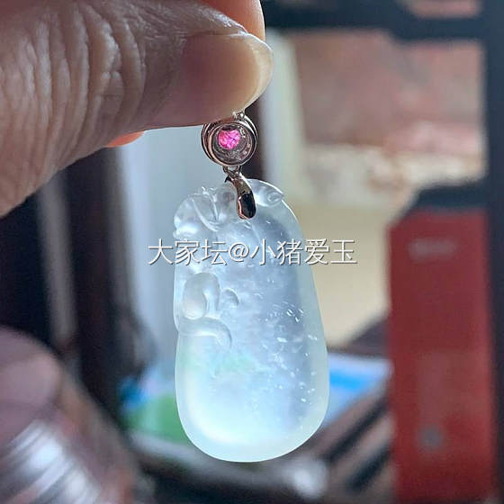 玻璃种胖福瓜挂件_挂件翡翠