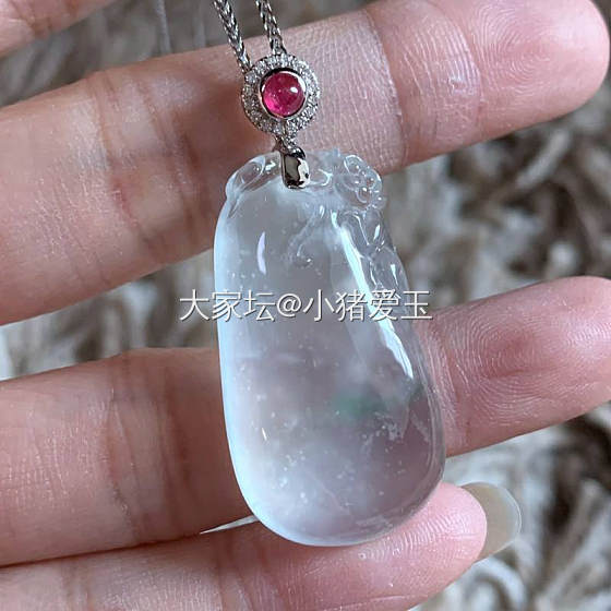 玻璃种胖福瓜挂件_挂件翡翠