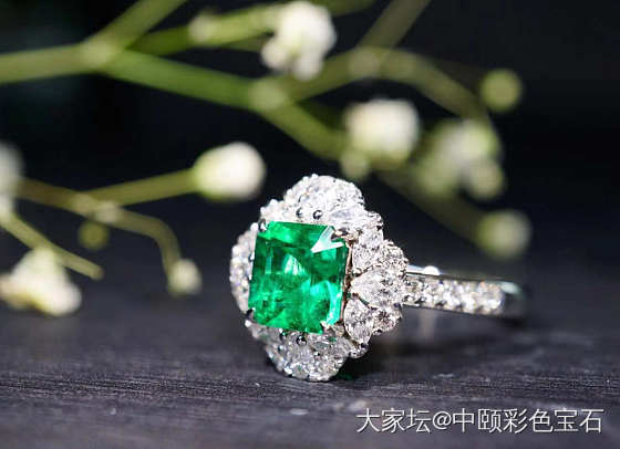 ##中颐天然哥伦比亚祖母绿戒指##  1.42ct  GRS证书_戒指祖母绿