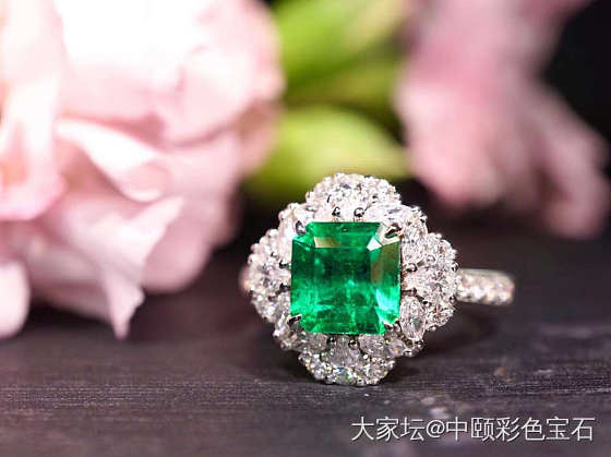 ##中颐天然哥伦比亚祖母绿戒指##  1.42ct  GRS证书_戒指祖母绿