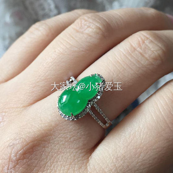 冰阳绿葫芦戒指_戒指翡翠