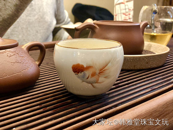 定做个一个汝窑粉彩金鱼杯_茶具