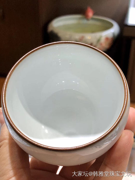 定做个一个汝窑粉彩金鱼杯_茶具