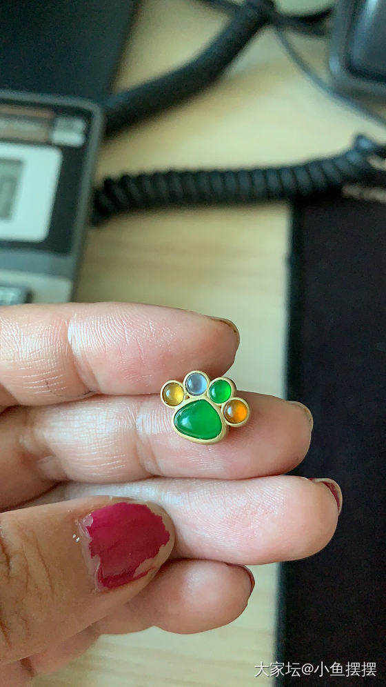 萌萌哒小猫爪子_花件翡翠