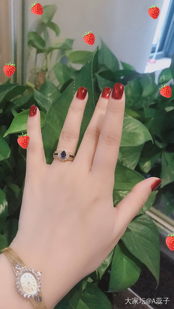 k金蓝宝戒指💍_戒指蓝宝石