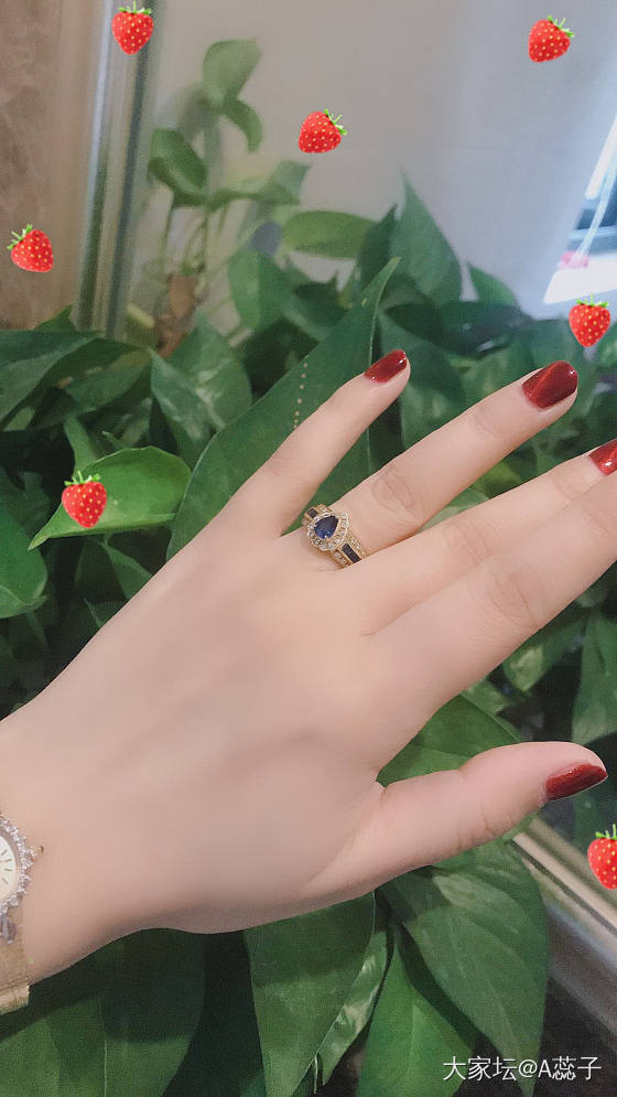 k金蓝宝戒指💍_戒指蓝宝石