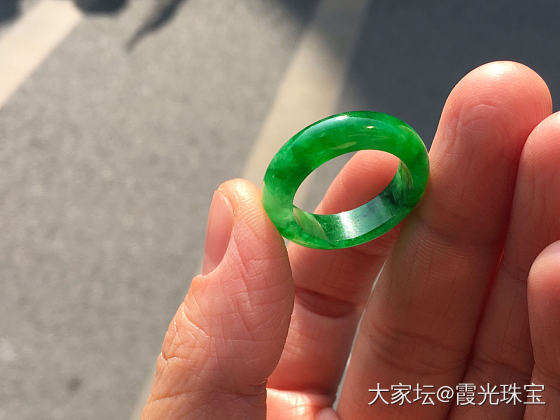 新入手的绿戒圈_翡翠