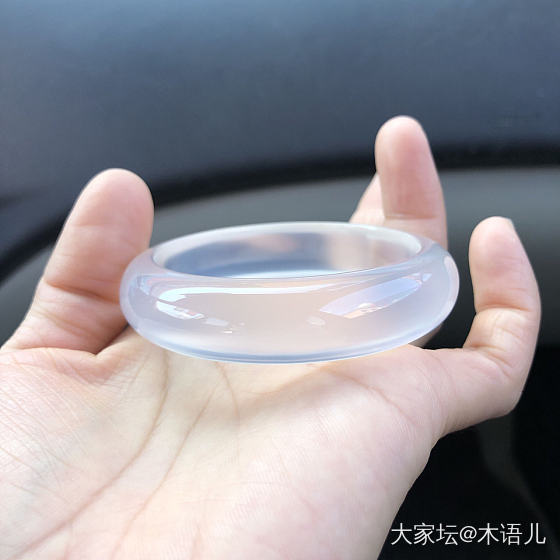 马料原色无优化高冰种玉髓手镯_玉髓玛瑙