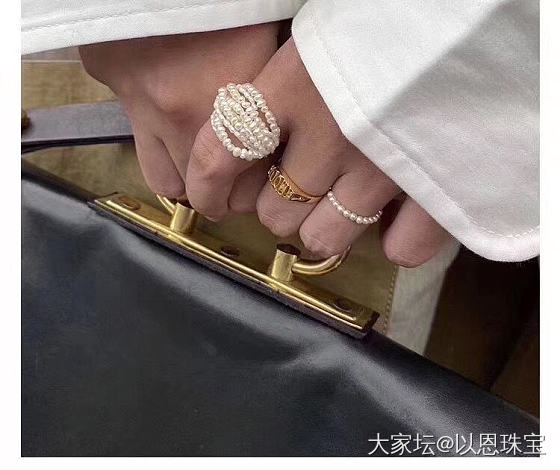 超美的一款戒指💍_戒指珍珠