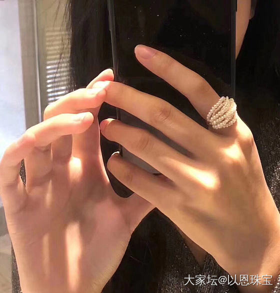 超美的一款戒指💍_戒指珍珠