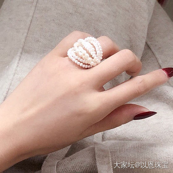 超美的一款戒指💍_戒指珍珠