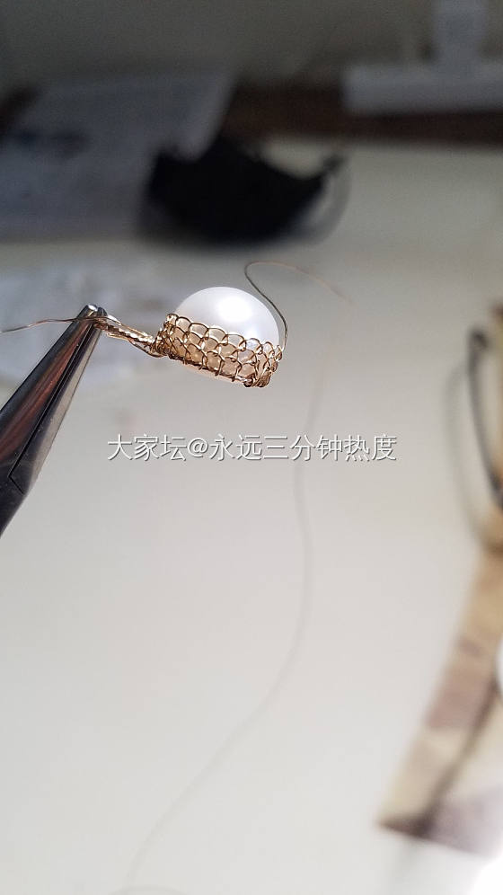 手欠，又包上了 😂😂😂_珍珠月光石手工diy