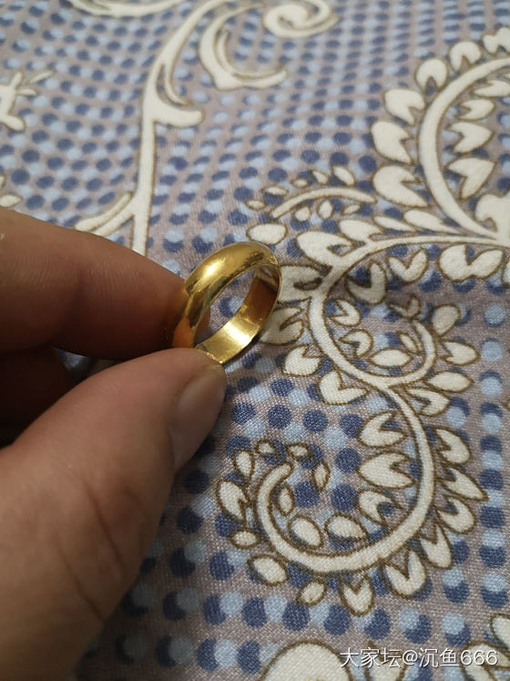 打金店纯手工制作的。_戒指金