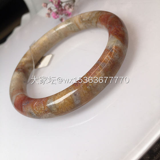 珊瑚玉彩大花圆条_首饰
