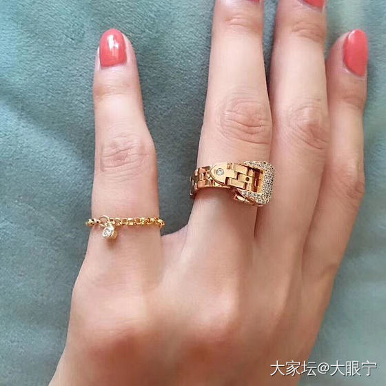 顺便给老婆买了条金腰带_戒指金