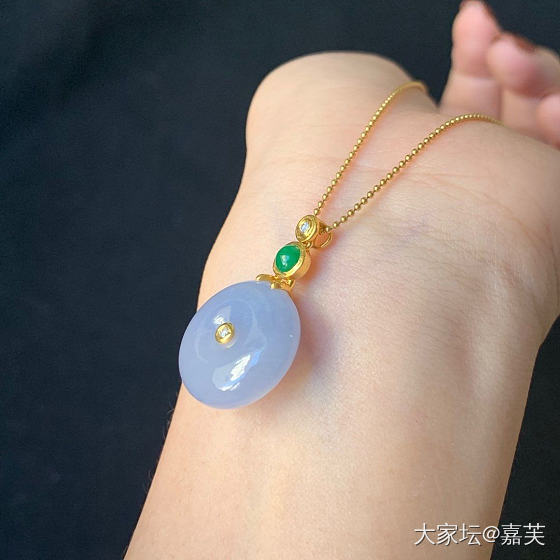 帮忙看看这个紫扣子怎么样_吊坠翡翠