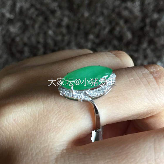阳绿马眼戒指_戒指翡翠