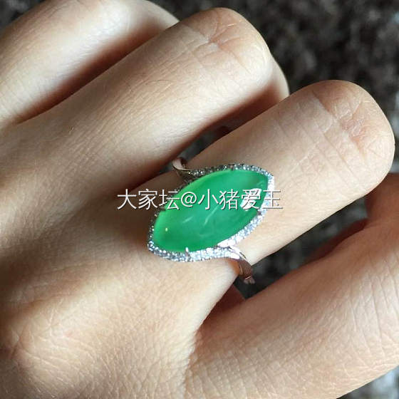 阳绿马眼戒指_戒指翡翠
