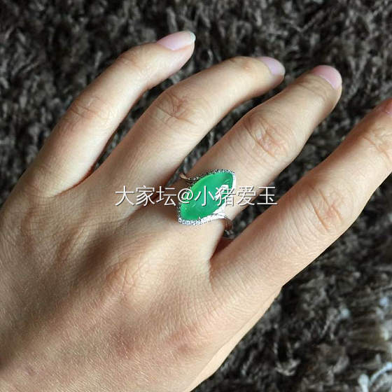 阳绿马眼戒指_戒指翡翠