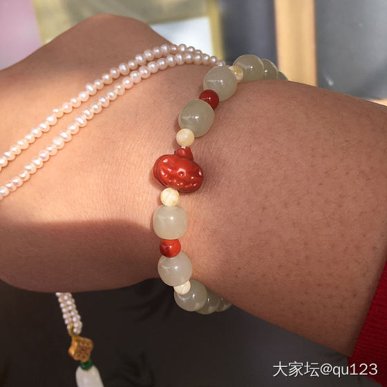 超可爱的南红版万圣节小南瓜_珠串南红挂件和田玉
