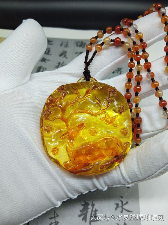 喜欢梅花鹿……雕个_首饰
