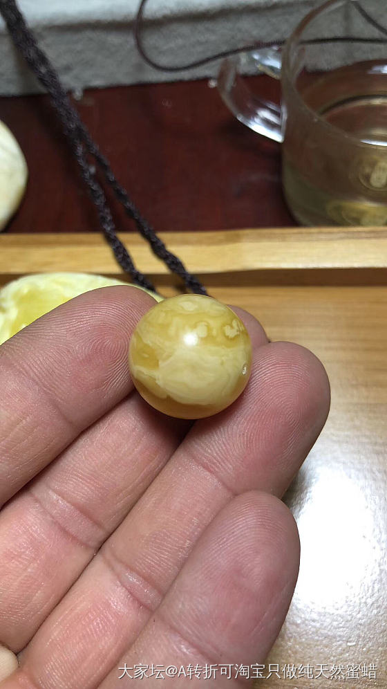 毛主席头像花纹蜜蜡珠子_蜜蜡