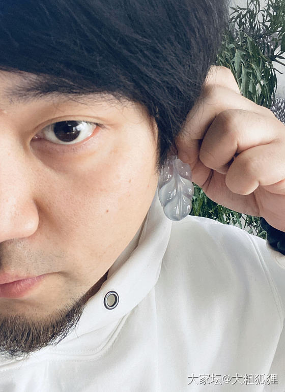 有朋友“质问”我，为什么不把一对叶子做成耳坠....哈哈哈真的是笑我一上午！_翡翠