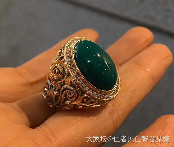 晒晒我自己的珍藏，松石戒指_戒指松石
