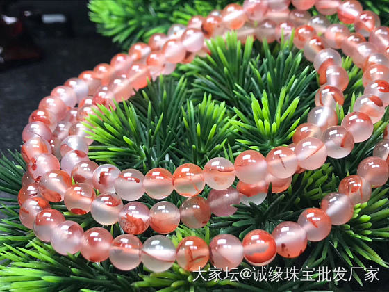 南红九口飘花108佛珠_南红