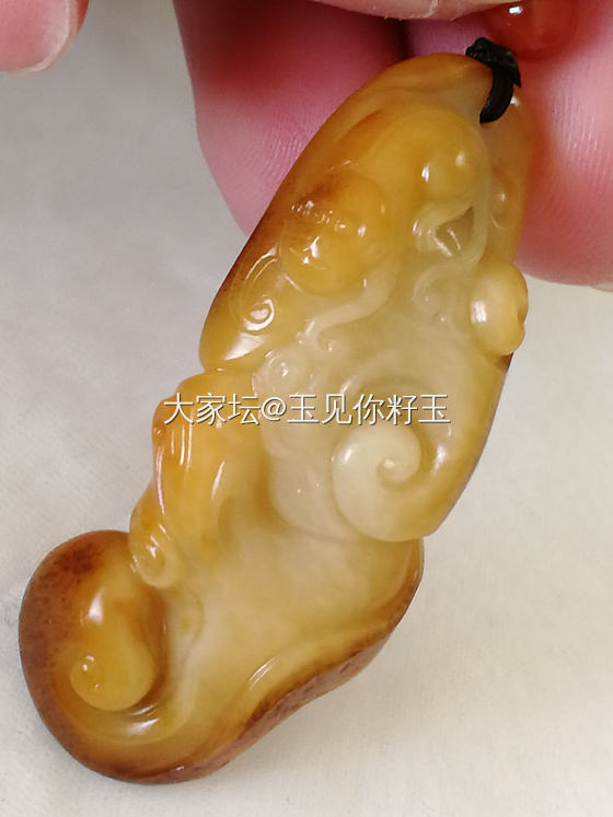 黄沁如意佩_和田玉