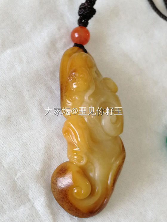 黄沁如意佩_和田玉
