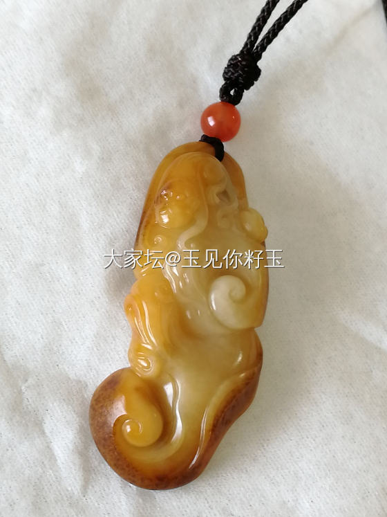 黄沁如意佩_和田玉
