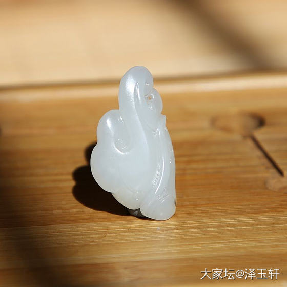 苏工新疆和田玉籽料玉如意挂件原籽雕刻_和田玉
