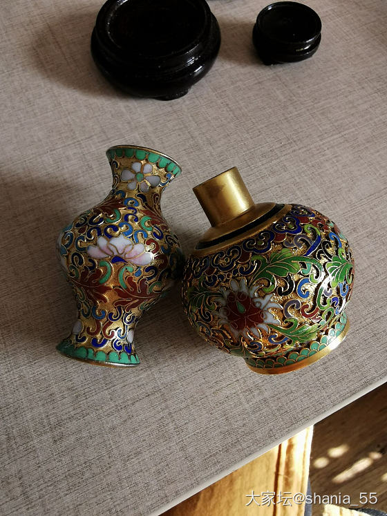 非常好看的笔筒和小花瓶到啦！_景泰蓝