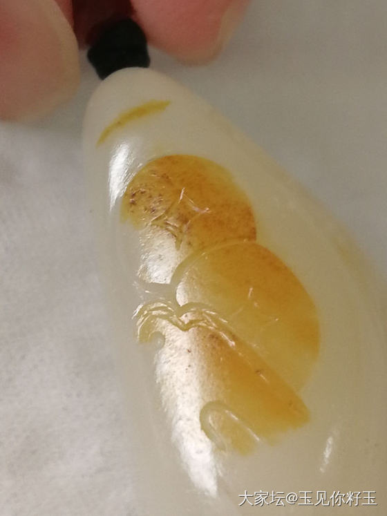 留皮毛孔，天然撞击坑点，皮色_和田玉