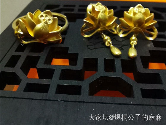 最爱之青莲！_耳坠戒指金
