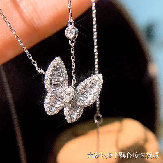 新款🦋18k金钻石项链，60分马眼梯方钻石FG-SI  超级精工品质_钻石
