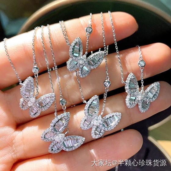 新款🦋18k金钻石项链，60分马眼梯方钻石FG-SI  超级精工品质_钻石