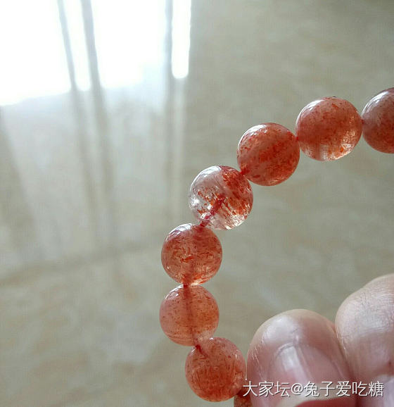 晒一晒金太阳石，记得和金草莓区分_珠串太阳石水晶