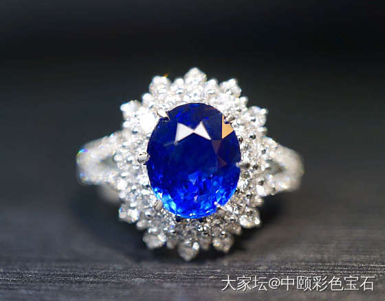 ##中颐天然皇家蓝蓝宝石戒指## 3.10ct_戒指蓝宝石名贵宝石