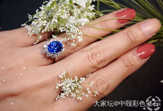 ##中颐天然蓝宝石戒指##  4.19ct_戒指蓝宝石名贵宝石