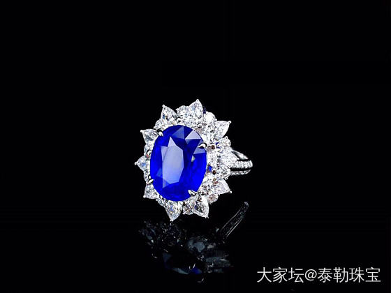 #泰勒彩宝#11.12ct无烧蓝宝石戒指 收藏级别哦_戒指蓝宝石