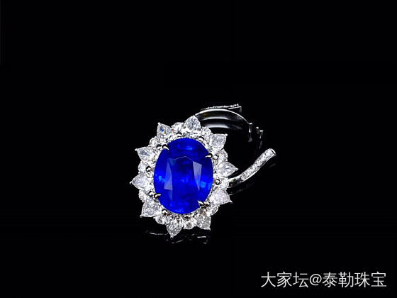 #泰勒彩宝#11.12ct无烧蓝宝石戒指 收藏级别哦_戒指蓝宝石