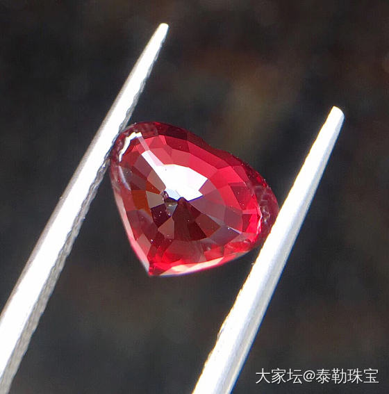 #泰勒彩宝#3.01ct无烧鸽血红红宝石心形🧡_名贵宝石