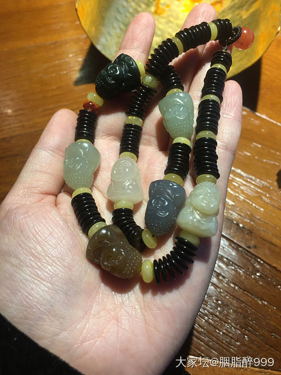 宝宝佛和田玉多宝项链_和田玉