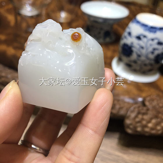 和田玉～龙凤印章_和田玉