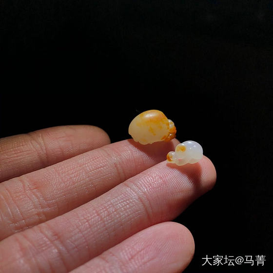 匠心独具蕴灵气，小小萌新指上栖～_和田玉