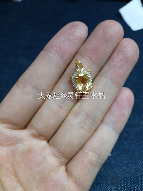 天然黄水晶小金龟_水晶