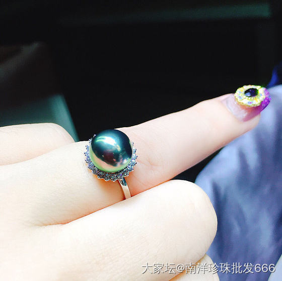 极品炫彩孔雀绿珍珠_有机宝石